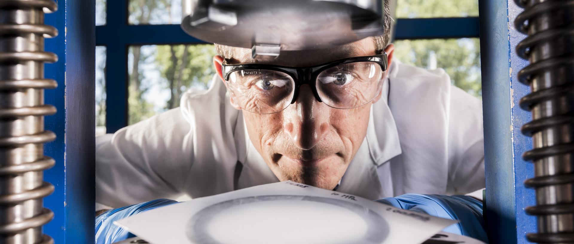 Quality testing by a lab technician