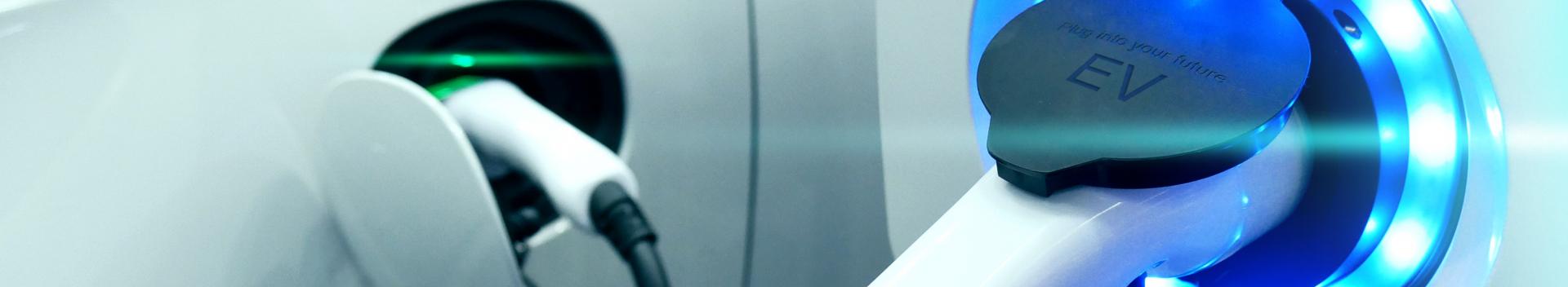 Close up of electric vehicle charging units