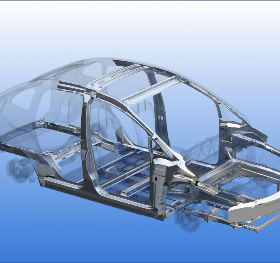 3D picture of a car frame 3D picture of a car frame