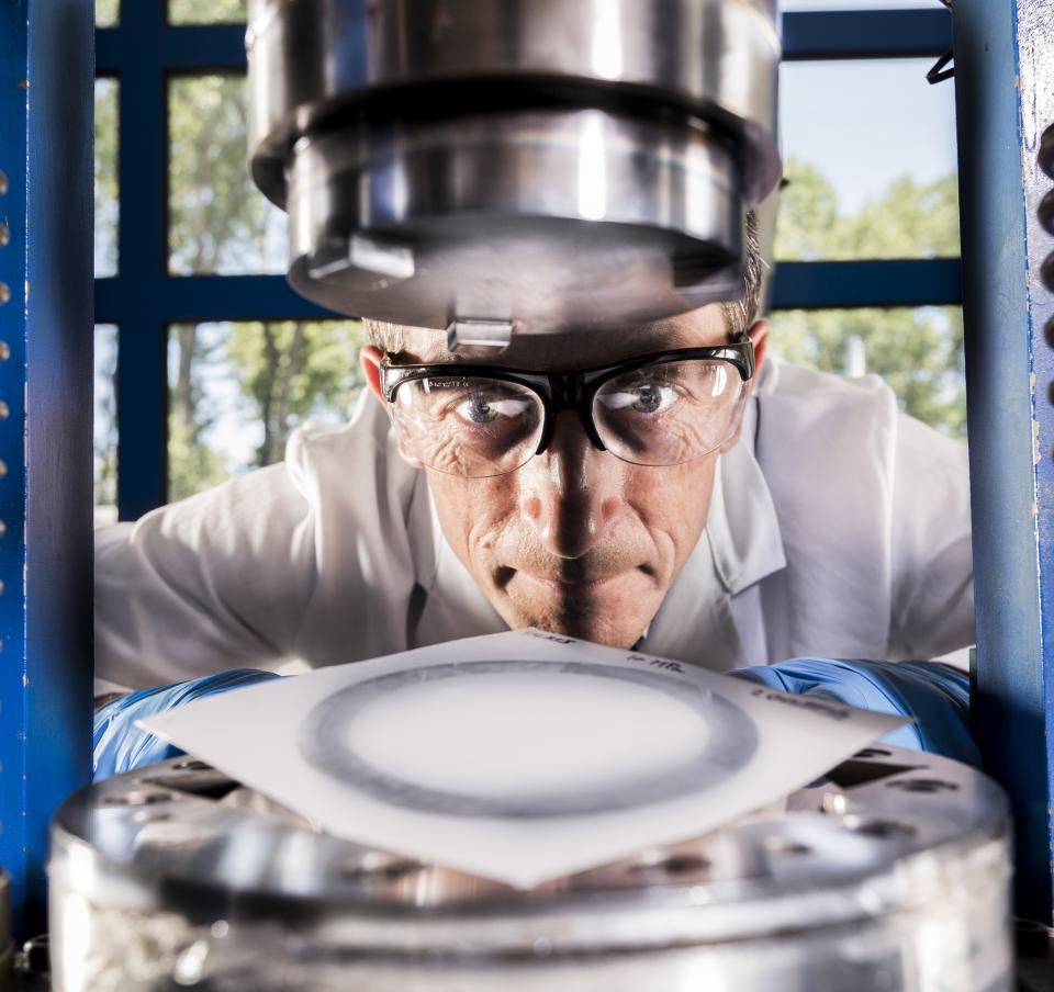 Quality testing by a lab technician