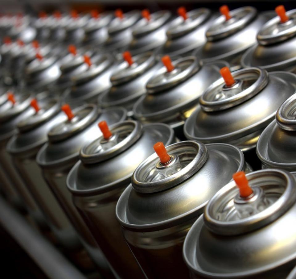 Three-piece aerosol production line