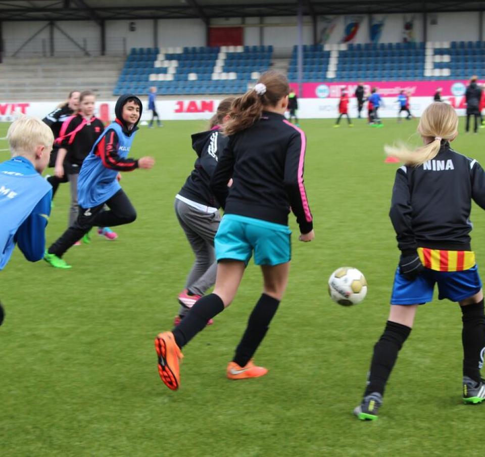 Tata Kids of Steel playing football