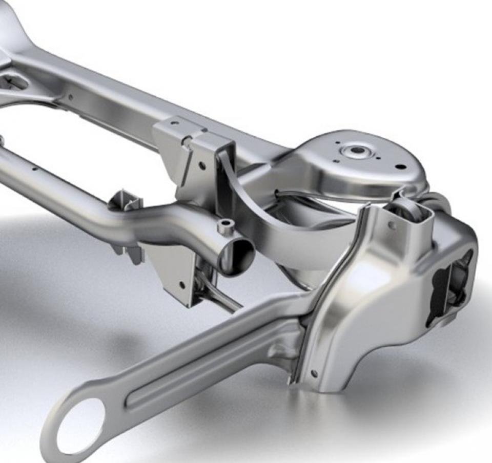 Close up shot of a rear chassis