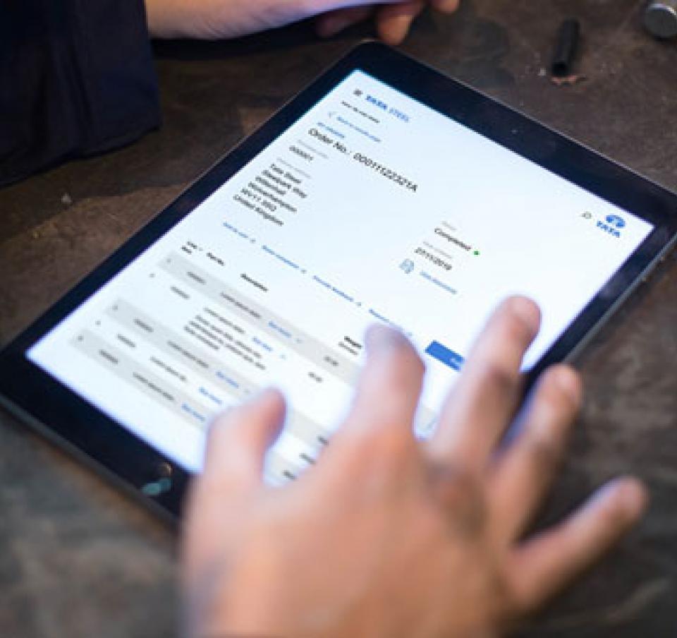 Mobile device being used for order viewing Mobile device being used for order viewing