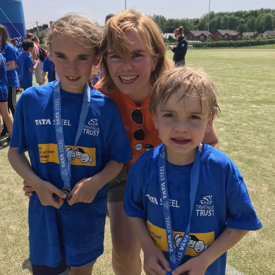 Tata Steel volunteer Julie Baddock helps out some local youngsters in the 2019 event Tata Steel volunteer Julie Baddock helps out some local youngsters in the 2019 event