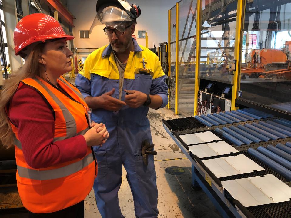 Jane Stevenson MP meets Tata Steel workers in Wednesfield Jane Stevenson MP meets Tata Steel workers in Wednesfield