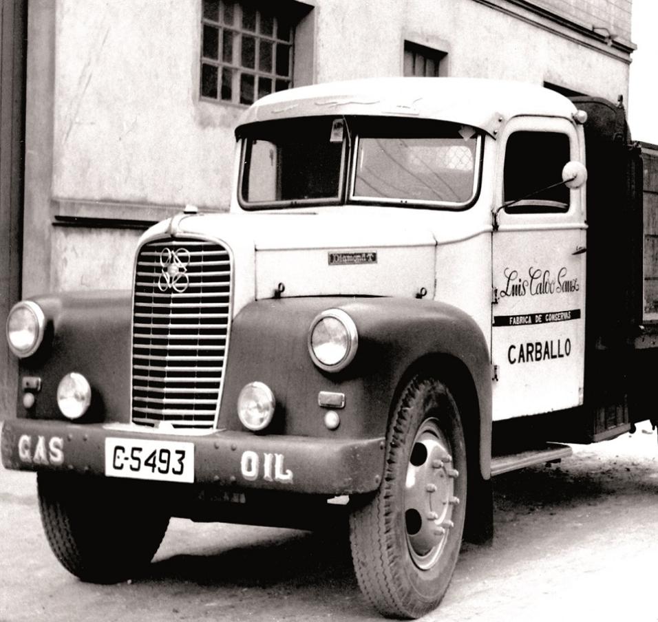 Calvo cans truck in the early 1900s Calvo cans truck in the early 1900s