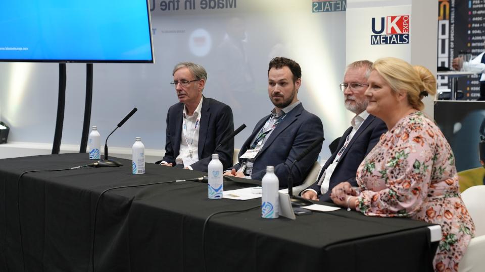 Tata Steel's Nicola Jones joins a panel at UK Metals Expo Tata Steel's Nicola Jones joins a panel at UK Metals Expo