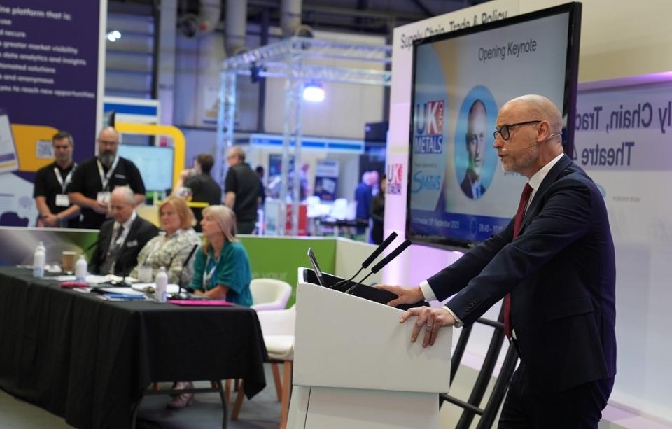 Stephen Kinnock MP speaks at UK Metals Expo 2023 Stephen Kinnock MP speaks at UK Metals Expo 2023
