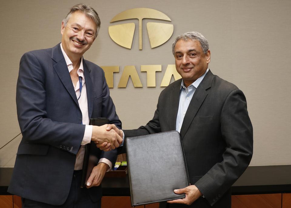 Professor Nigel Brandon OBE, Dean of Imperial's Faculty of Engineering with TV Narendran
