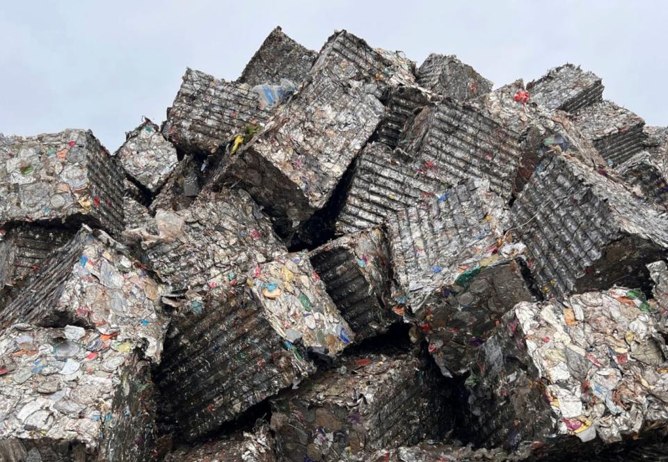 Steel scrap to be recycled 